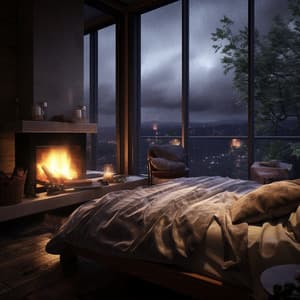 Focused Ambience with Raindrops & Crackling Fire - Focusity