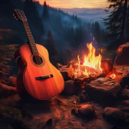 Guitar Meditation at the Hearth: Calming Flames and Melodies - Spanish Guitar