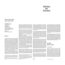 Politiken der Frequenz - Marcus Schmickler