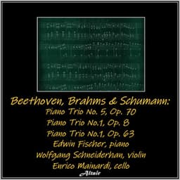 Beethoven, Brahms & Schumann: Piano Trio NO. 5, OP. 70 - Piano Trio No.1, OP. 8 - Piano Trio No.1, OP. 63 - Edwin Fischer