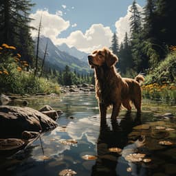 Diversión Junto Al Arroyo: Perros Armónicos Juguetones - Llamada de la naturaleza