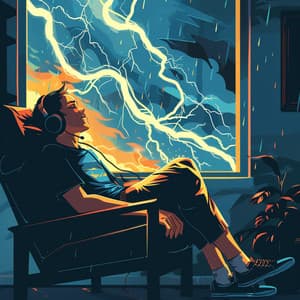 Relaxing Thunder Echoes: Soothing Music - Relax in Nature