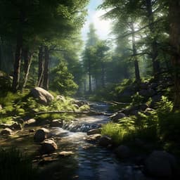 Dogs' Relaxing Stream: Gentle Water Echoes - Dreamy Thoughts