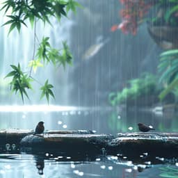 Puddle Ripple Concert: Binaural Rain and Nature's Birds - 78 72 Hz - Binaural Frequencies