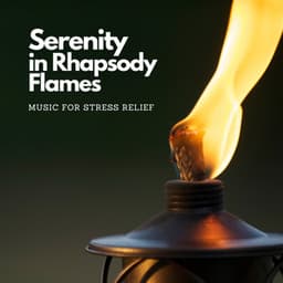 Serenity in Rhapsody Flames: Music for Stress Relief - Cozy Crackles