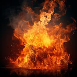 Cats' Fire Lullaby: Calming Crackles for Rest - Catching Sleep