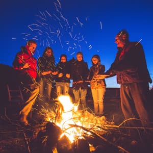 Calm Bonfire: Melodic Hearth's Warmth and Peace - Silenor