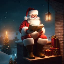 sitting and Reading Books with Santa - BABY JESUS