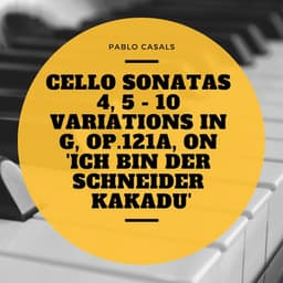 Cello Sonatas 4, 5 - 10 Variations In G, Op.121a, On 'Ich bin der Schneider Kakadu' - Pablo Casals