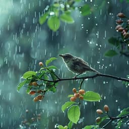 Binaural Nature Sleep: Rain and Birds Nighttime Soundscape - Sleep Frequencies