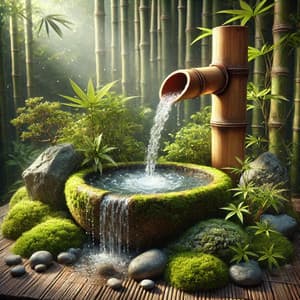 Harmonic Oasis: Bamboo Water Fountain and Peaceful Piano Music for Healing Stress, Anxiety, and Depression - Bud Souley