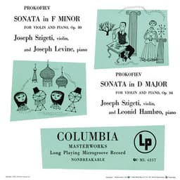 Prokofiev: Violin Sonatas No. 1, Op. 80 & No. 2, Op. 94bis - Sergei Prokofiev