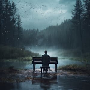 Exploración Serena Del Yoga Con Piano Lluvioso - Más allá del piano