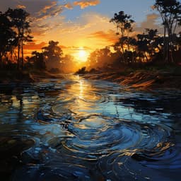 Cadencia Tranquila A Orillas Del Río: Aguas Melódicas En Armonía - Etiqueta de la naturaleza