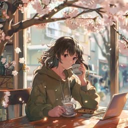April: Inspirational lofi Tea - Blossom's Cat