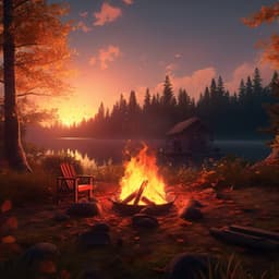 Fire's Relaxation Embrace: Soothing Warmth - Relaxation Music Therapy