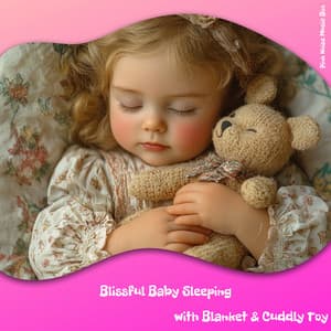 Blissful Baby Sleeping with Blanket & Cuddly Toy - Pink Noise Music Box