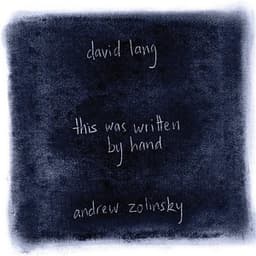 Lang: this was written by hand - David Lang