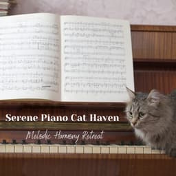 Serene Piano Cat Haven: Melodic Harmony Retreat - French Jazz Bar
