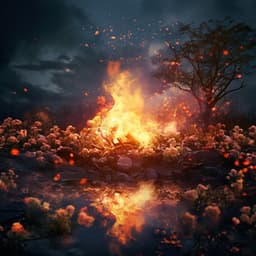 Fire's Embrace for Sleep: Warm Night Sounds - Brainwave Music