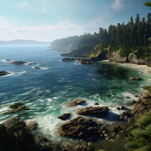 Soothing Ocean Serenade: Calming Sea Echoes - Just Relax Music Universe