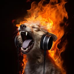 Canine Crescendos: Firelight Serenades Symphony - Kitten Music Therapy