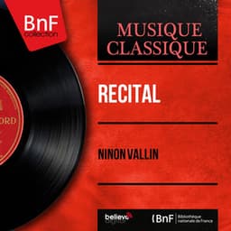 Récital - Ninon Vallin