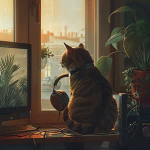 Lofi Cat Vibes: Purring Sound Tunes - Cool Cats Coffee House