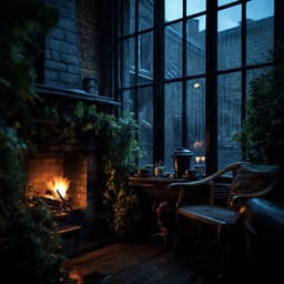 Soothing Fire and Rain: Comforting Ambience for Sleep - Fire Place Sounds
