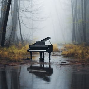 Teclas De Piano Hacia La Serenidad: Sendero De Yoga Lluvioso Hacia La Felicidad - Lluvia de yoga