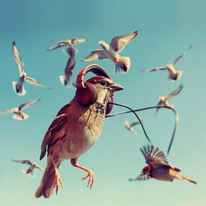 Binaural Bird Harmonies: Aerial Acoustics - 92 96 Hz - Weightless Light