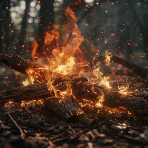 Comforting Chill: Pets' Cozy Corner with a Glow of Fire - Gentle Morning Music