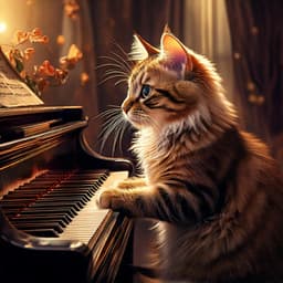 Graceful Cats: Piano Music for Relaxation - Binaural Beats Study