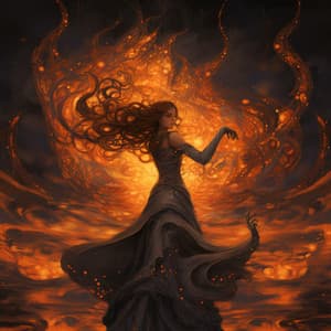 Ember Echoes: Fires Rhythmic Symphony - Silent Night Music