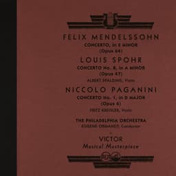 Mendelssohn: Violin Concerto, Op. 64 & Spohr: Violin Concerto No. 8 & Paganini: Violin Concerto No. 1 - Eugene Ormandy