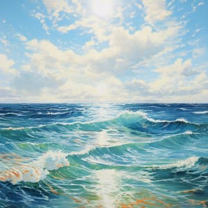 Calma Armonía Del Mar: Música Meditativa En Medio De Las Olas Oceánicas - Paisaje sonoro granular