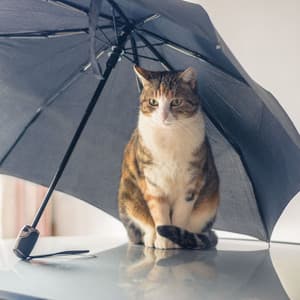 Thunderous Umbrella Serenade: Nature's Rain for Serene Cats - Thunder Phall