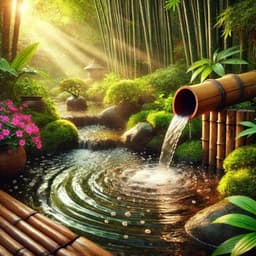 Träumen am Bambusbrunnen: Üppige Klavierklänge und fließendes Wasser für nächtliche Ruhe - Guten Schlafen Akademie