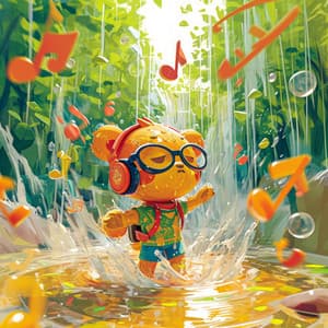 Pixel Party Pandemonium: A Techno Delight Storm - Moods & Water sounds