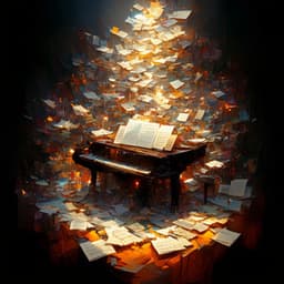 Dreamy Celestial Tunes: Rainfall on a Piano's Cradle - Piano Calm