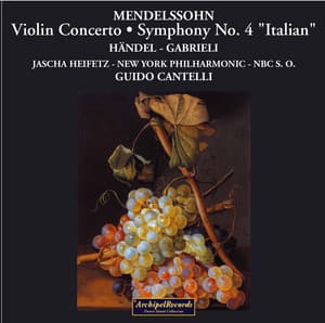Guido Cantelli with Jascha Heifetz Mendelssohn Concerto - New York Philharmonic