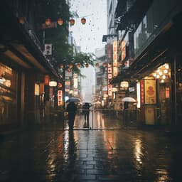 Teclas De Piano Hacia La Serenidad: Sendero De Yoga Lluvioso Hacia La Felicidad - Vibraciones de cafetería