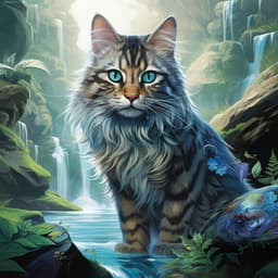 Tranquil Feline Tunes: Harmonious Raindrops - Rain Hard