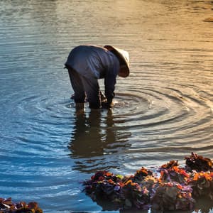 Gentle Waterside Work Moments: Binaural Waves of Mindful Efficiency - Binaural Serenity Mind