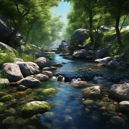 Cats' Streamside Dreams: Soothing Water Melodies - Daily Calm