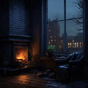 Embers of Desire: Romantic Rainy Evening Ambience - Fireplace FX Studio