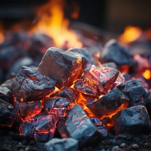 Música Relajante Y Fuego: Meditación De Estudio De Las Brasas - Sonidos de la naturaleza con música