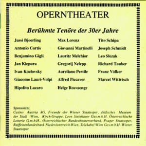 Operntheater - Berühmte Tenöre der 30er Jahre - Jussi Björling