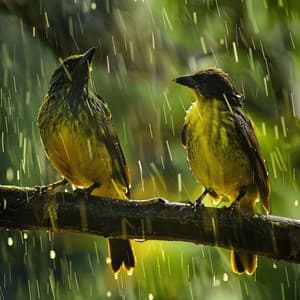 Soft Binaural Nature and Birds for Soothing Baby with Rain - Earth Science