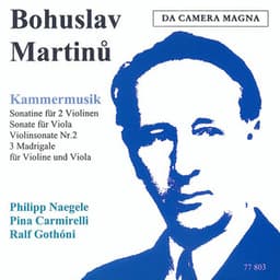 Bohuslav Martinu: Chamber Music - Bohuslav Martinů